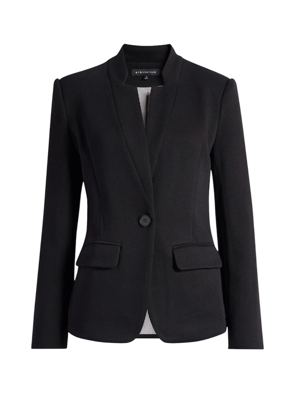 Gibsonlook Black Women's Notch Collar Blazer